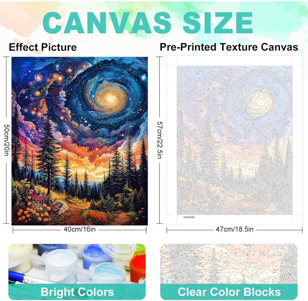 Paint By Number Kits for Adults – Landscape Scenery DIY Acrylic Paint by Numbers on Canvas for Beginners, Relaxing Oil Painting Kit for Home Wall Decor & Gift, 16x20 Inch (Unframed)